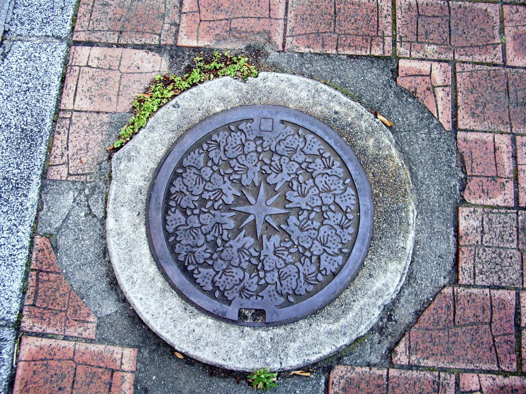 Manhole in Yonago city