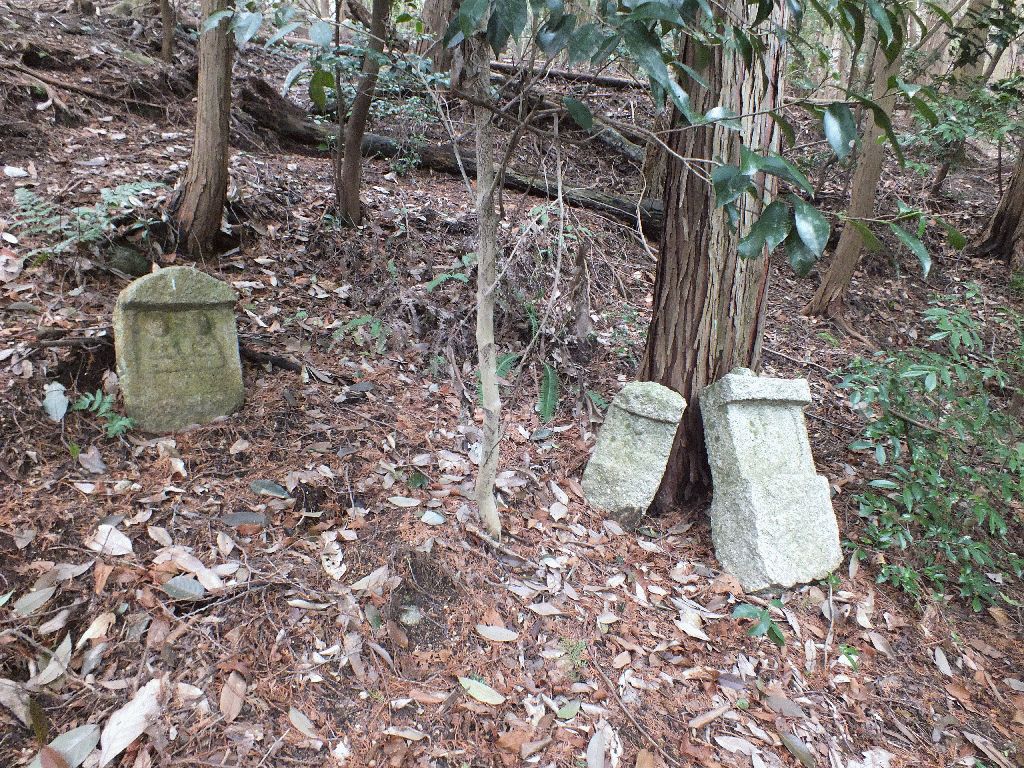stone Buddhist images at the remains of Fukurinji temple
