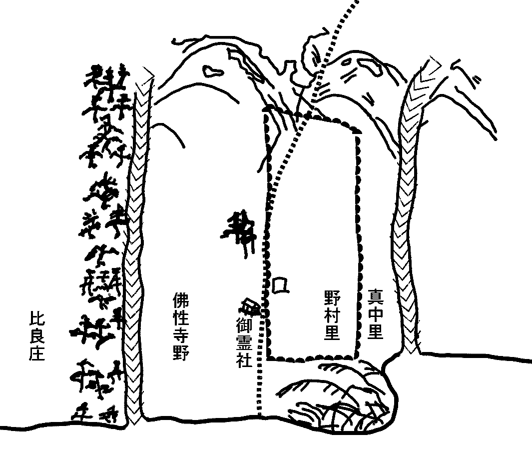 近江国比良荘絵図部分略図